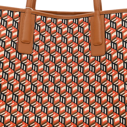 MCM Visetos Large Liz Reversible Shopper Tote Cognac 17 of 19