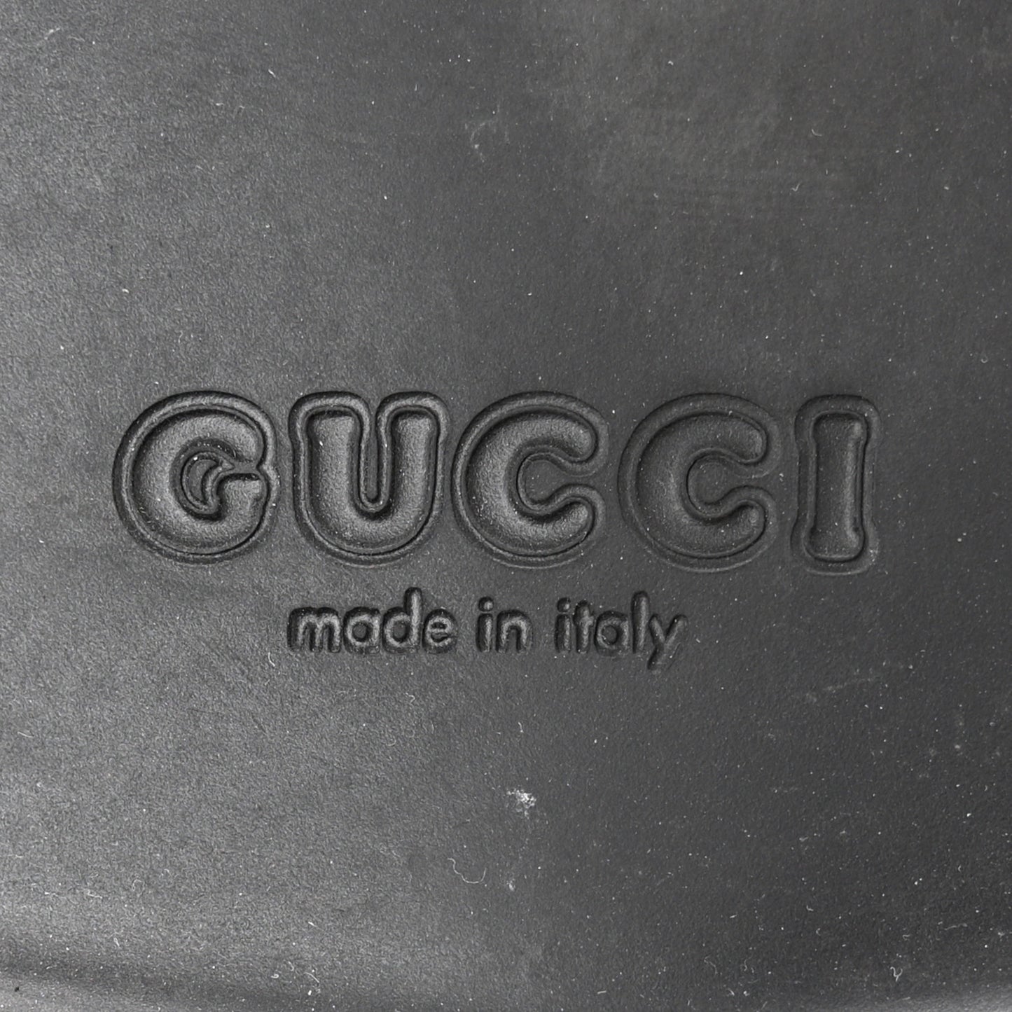 Rubber GG Monogram Mens Sandals 11 Black