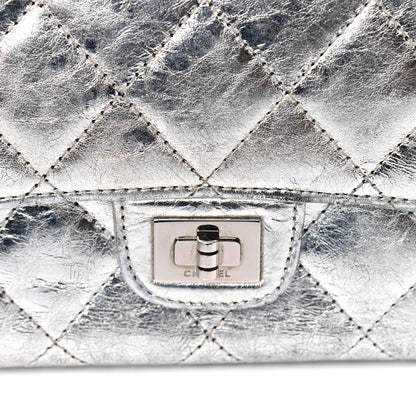 Chanel Metallic Aged Calfskin Quilted Reissue Long Flap Wallet Light Silver 15 of 15