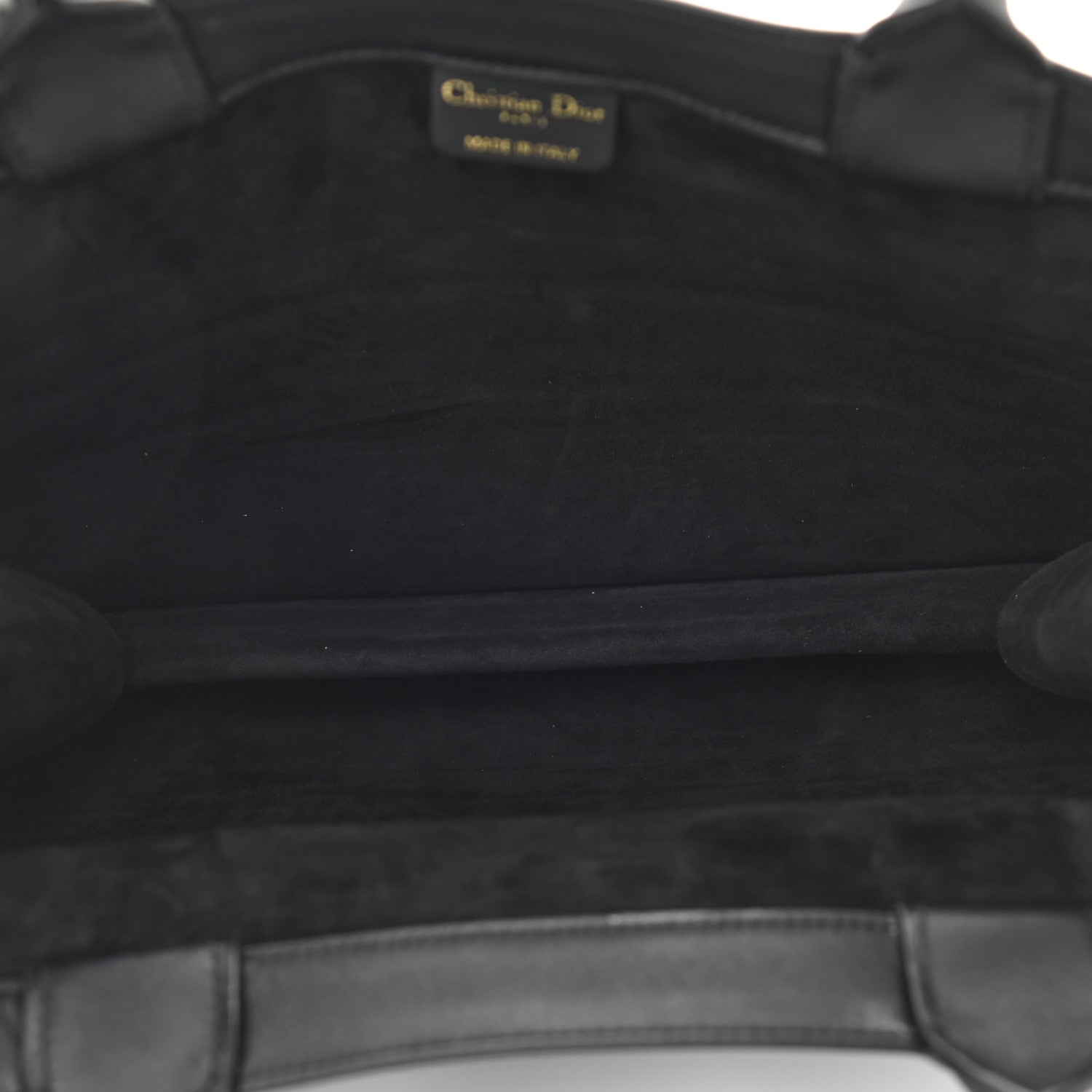 Christian Dior Calfskin Embossed Medium Book Tote Black 5 of 10