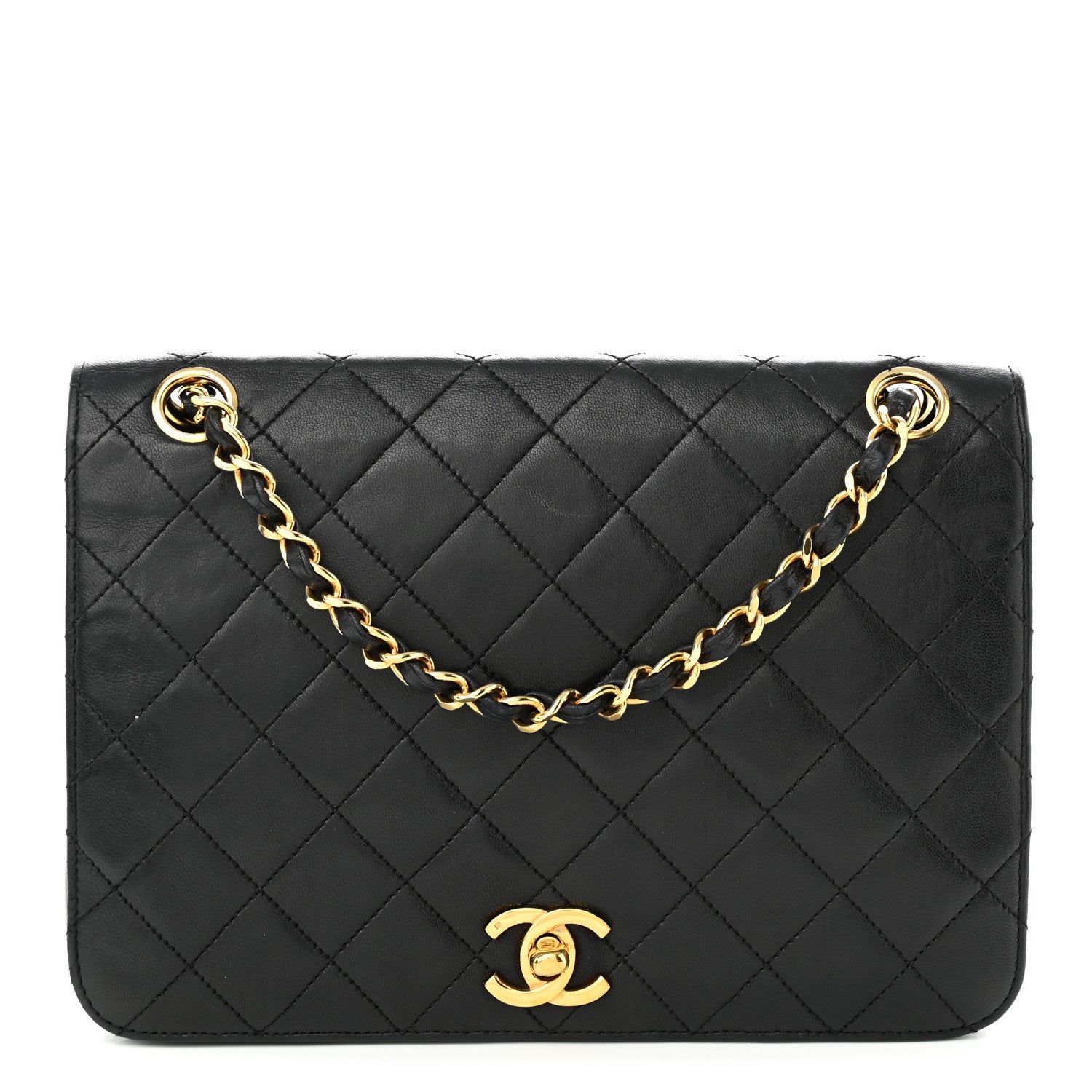 Chanel Lambskin Quilted Small Single Flap Black 1 of 11
