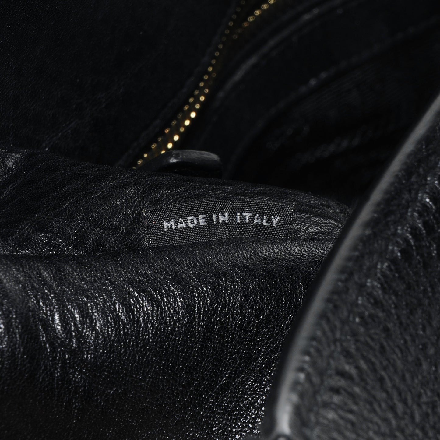 Vitello Daino Shopping Tote Nero Black