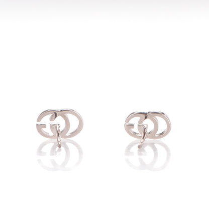 Gucci 18K White Gold GG Tissue Stud Earrings 3 of 5