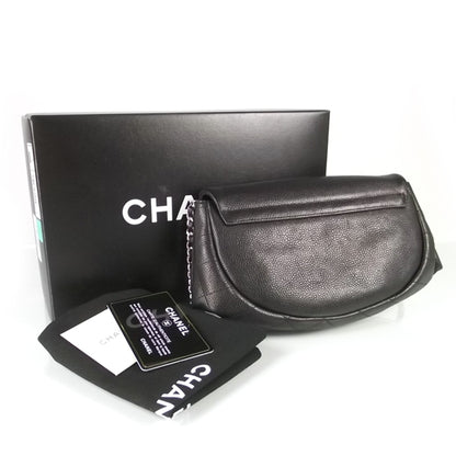 Chanel Caviar Half Moon Wallet On Chain Black 2 of 8