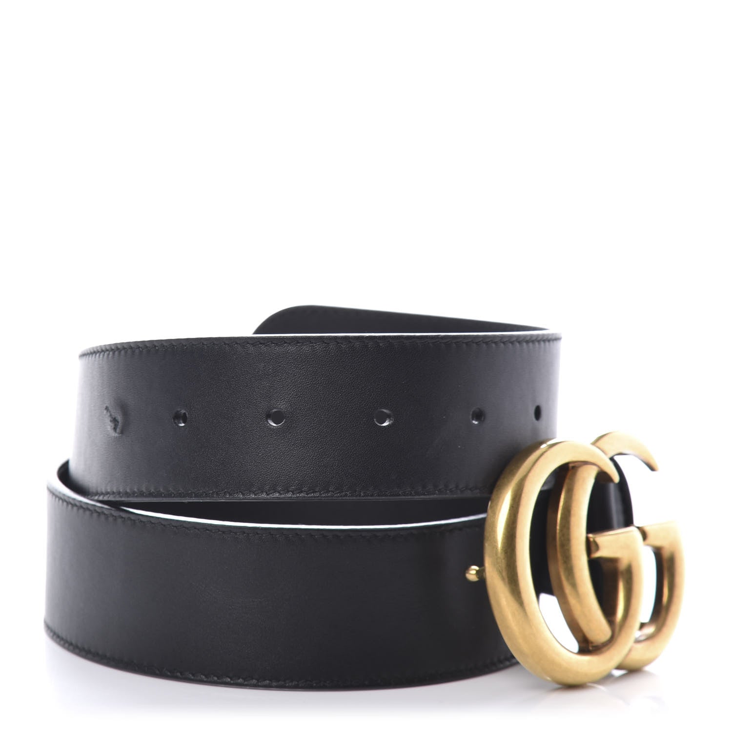 Gucci Calfskin Double G 40mm Belt 80 32 Black 3 of 7