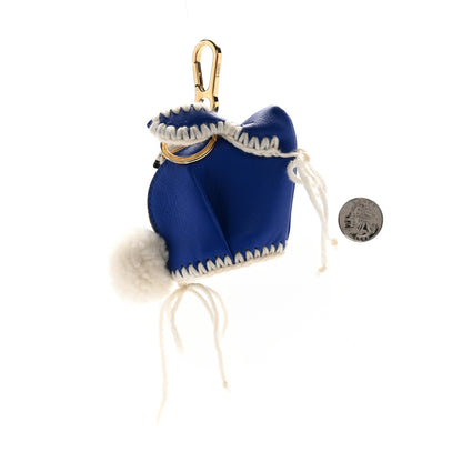 Loewe Calfskin Crochet Trip Bunny Charm Electric Blue 2 of 5