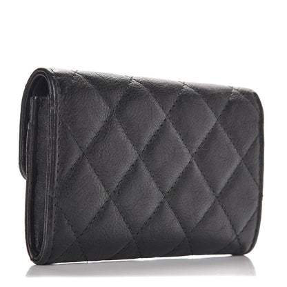 Chanel Crumpled Calfskin Quilted Card Holder So Black 3 of 9
