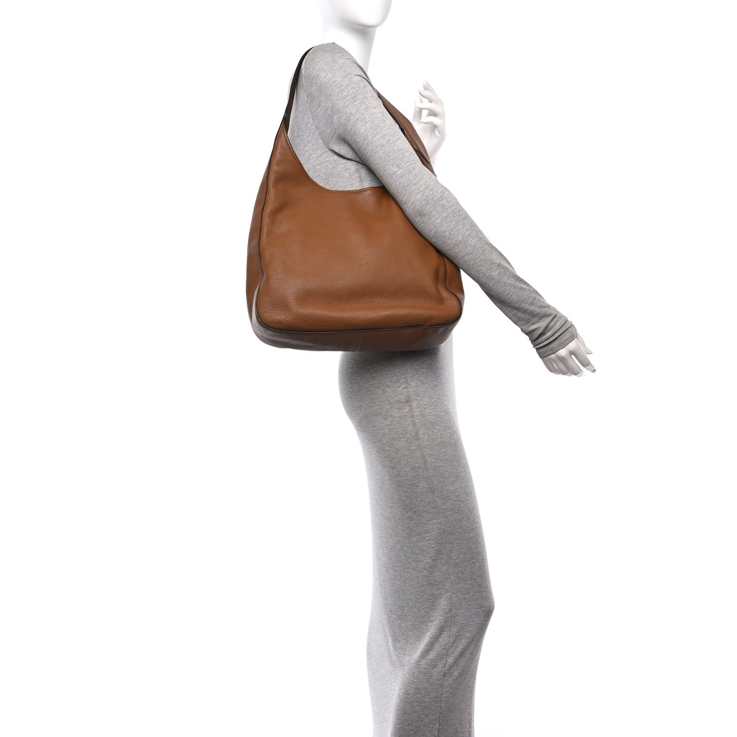 Prada Vitello Daino Medium Pocket Hobo Bag Cannella 2 of 13