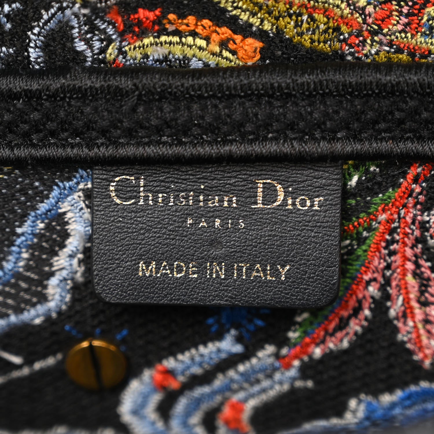 Christian Dior Canvas Embroidered Zodiac Fantastico Saddle Bag