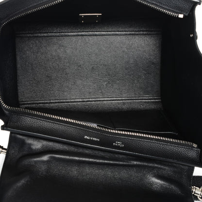 Celine Drummed Calfskin Suede Small Trapeze Black 6 of 7