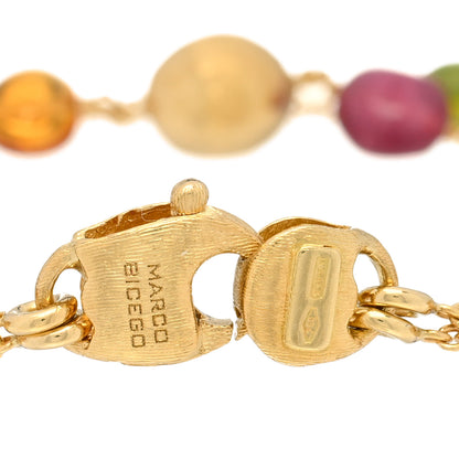 Marco Bicego 18K Yellow Gold Multi Gemstone Africa Double Strand Bracelet 4 of 4