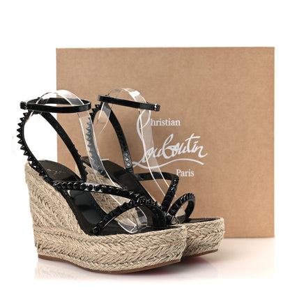 Christian Louboutin Patent Mafaldina 120 Wedge Sandals 40 Black 11 of 11