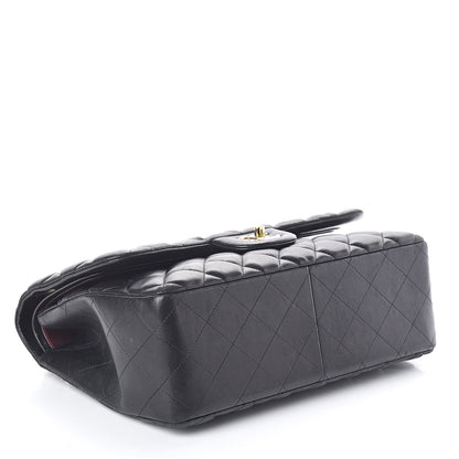 Chanel Lambskin Quilted Jumbo Double Flap Black 4 of 12