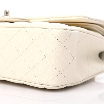 Chanel Caviar Quilted Medium Double Flap White 9 of 10