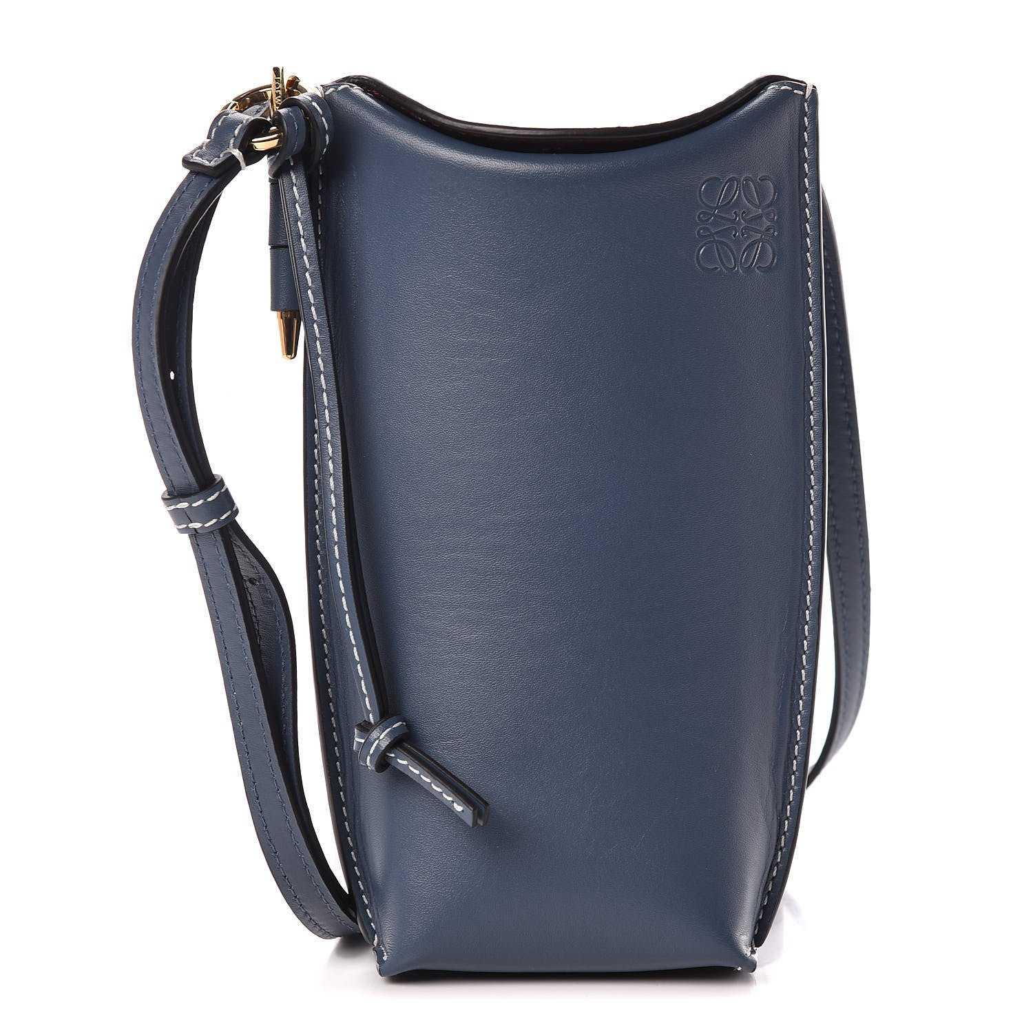 Loewe Smooth Calfskin Gate Pocket Steel Blue 1 of 9