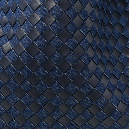Bottega Veneta Denim Calfskin Intrecciato Large Hop Abyss Indigo 7 of 9