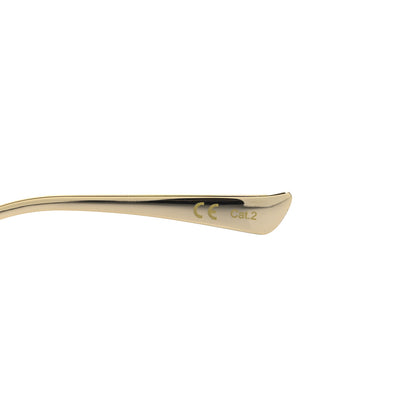 Gucci Metal Oversized Sunglasses GG0646S Gold Blue 7 of 8