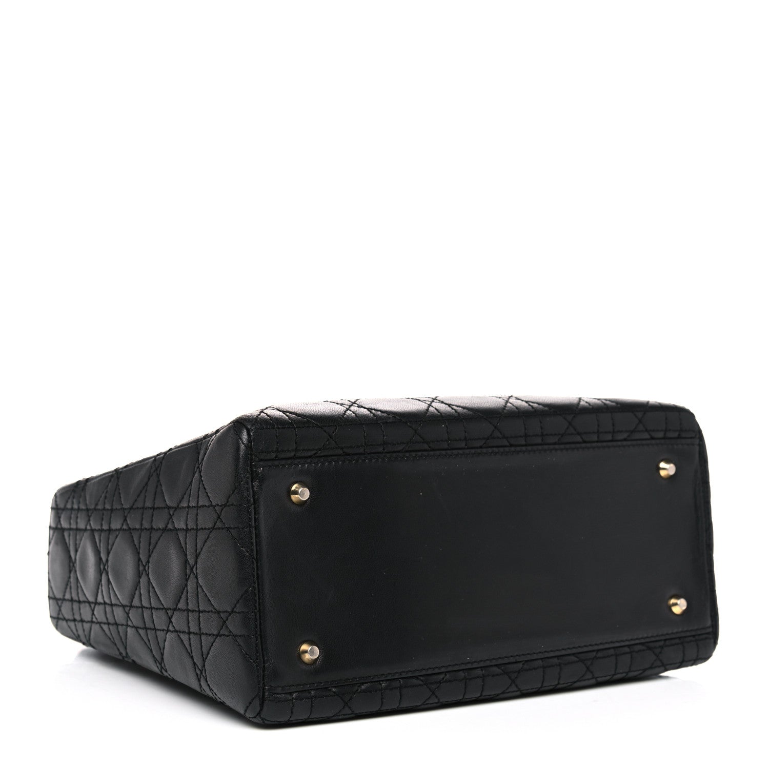 Christian Dior Lambskin Cannage Medium Lady Dior Black 4 of 12