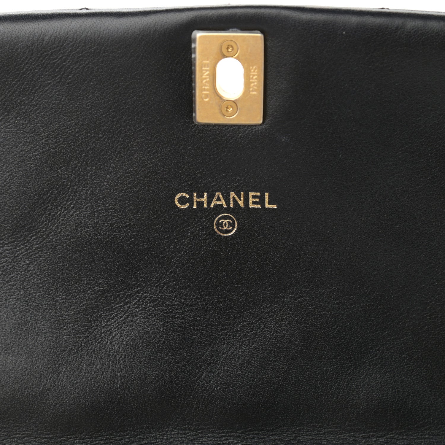 Chanel Calfskin Quilted Coco Mail Clutch With Chain Black 6 of 14