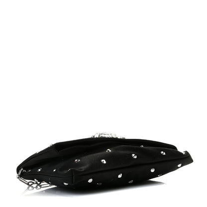 Jimmy Choo Satin Crystal Embellished Titania Clutch Black 3 of 8