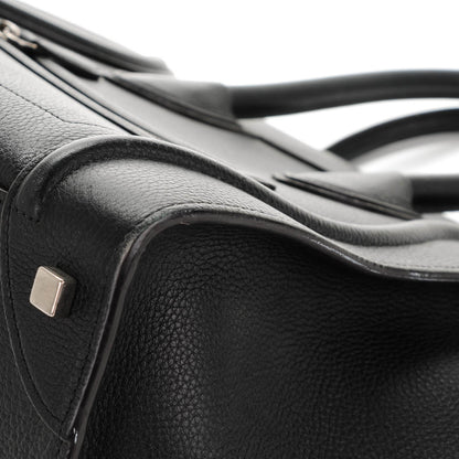 Celine Drummed Calfskin Mini Luggage Black 9 of 11