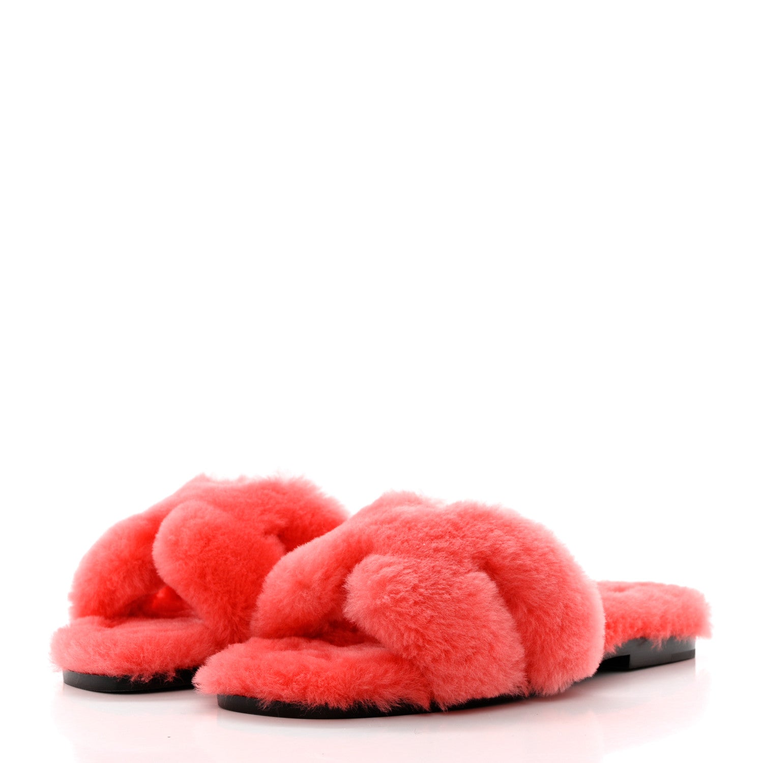 Hermes Woolskin Oran Sandals 35 Rose Du Desert 3 of 8