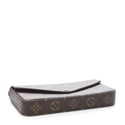 Louis Vuitton Monogram Pochette Felicie Chain Wallet Fuchsia 4 of 10