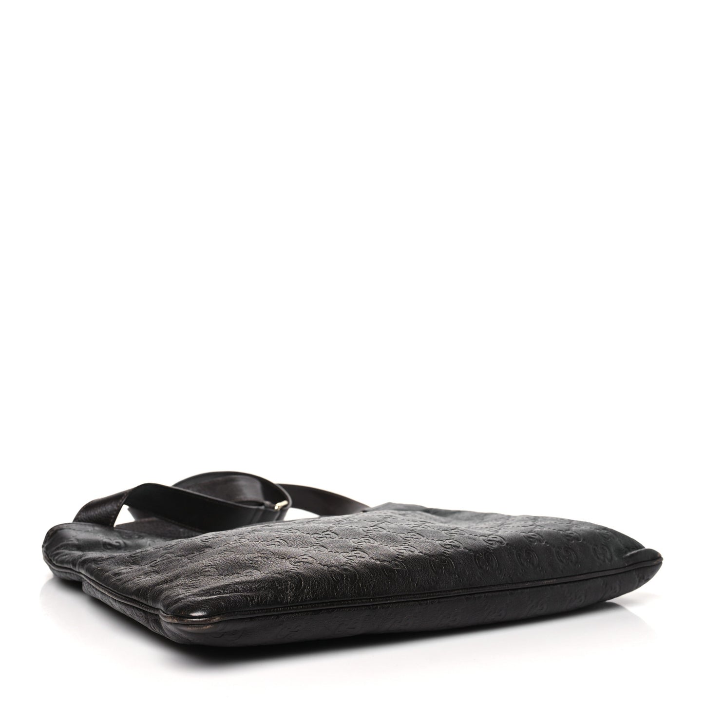 Guccissima Medium Flat Messenger Bag Dark Brown Dark Brown