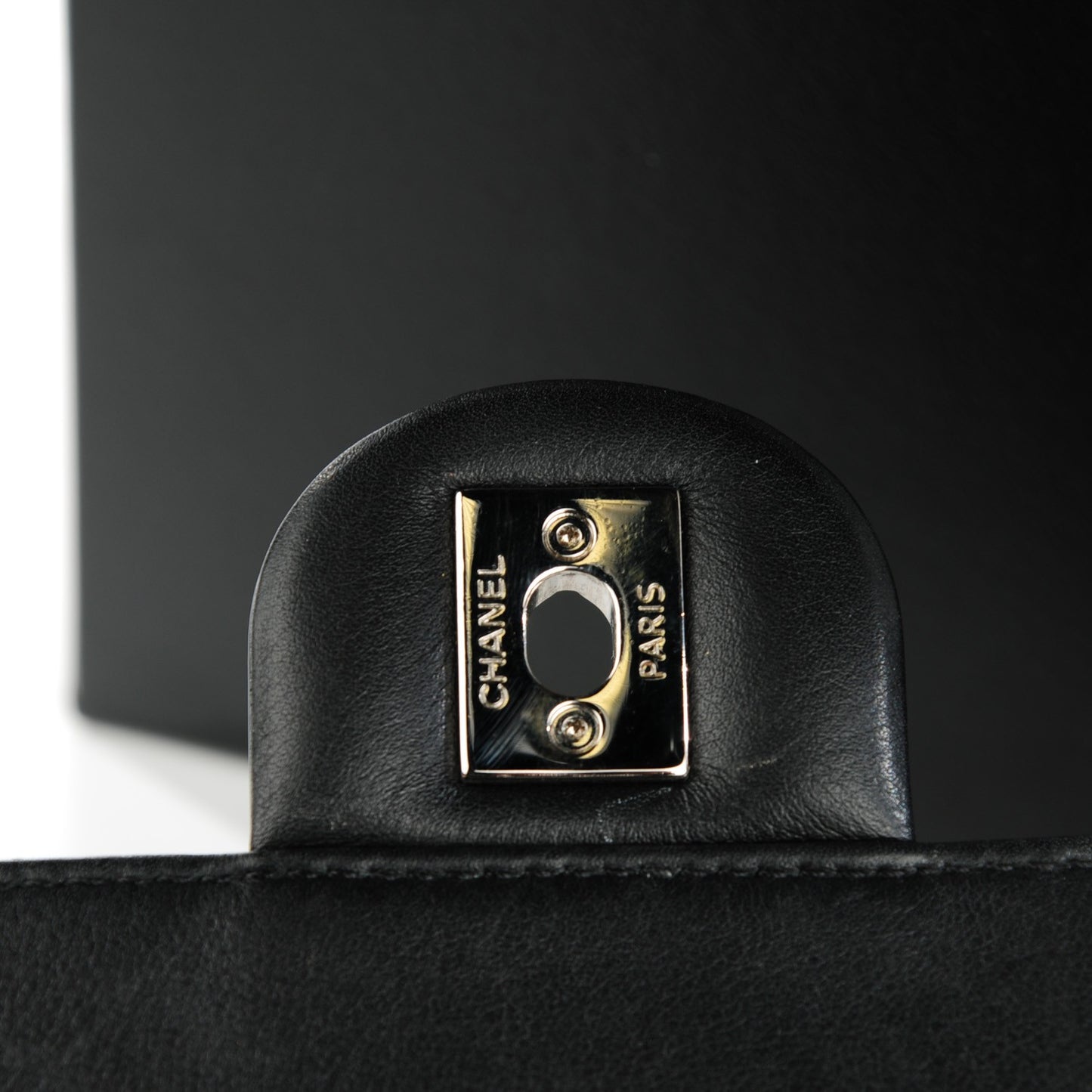 Patent Quilted Large Coco Shine Flap Black
