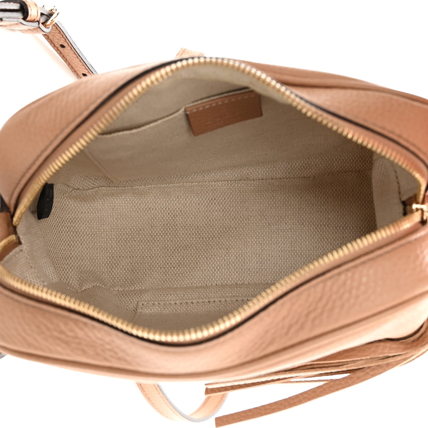 Pebbled Calfskin Small Soho Disco Bag Camelia