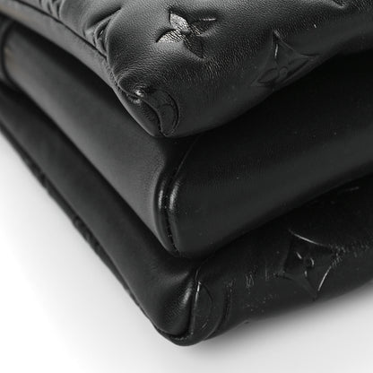 Louis Vuitton Lambskin Embossed Monogram Coussin PM Black 7 of 9