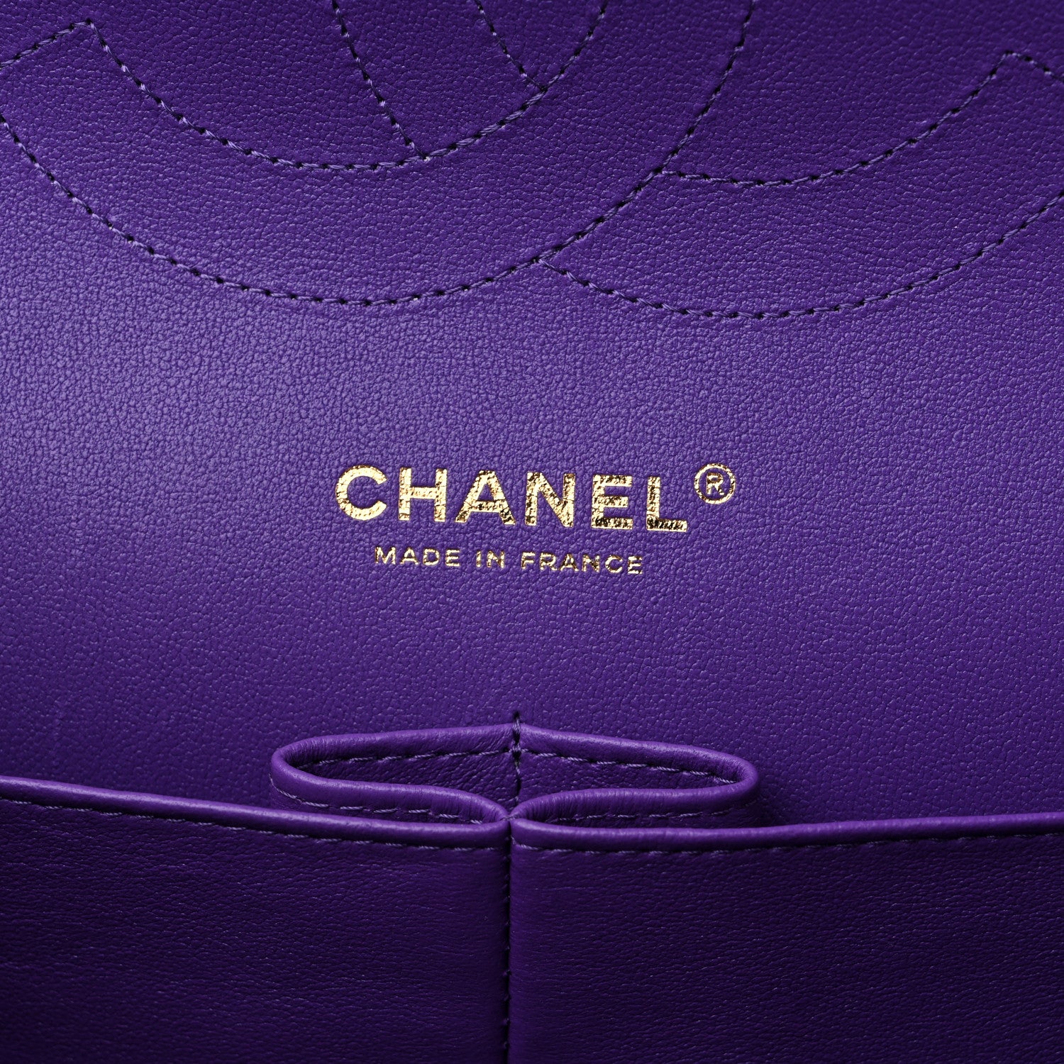 Chanel Caviar Quilted Jumbo Double Flap Dark Purple 6 of 12