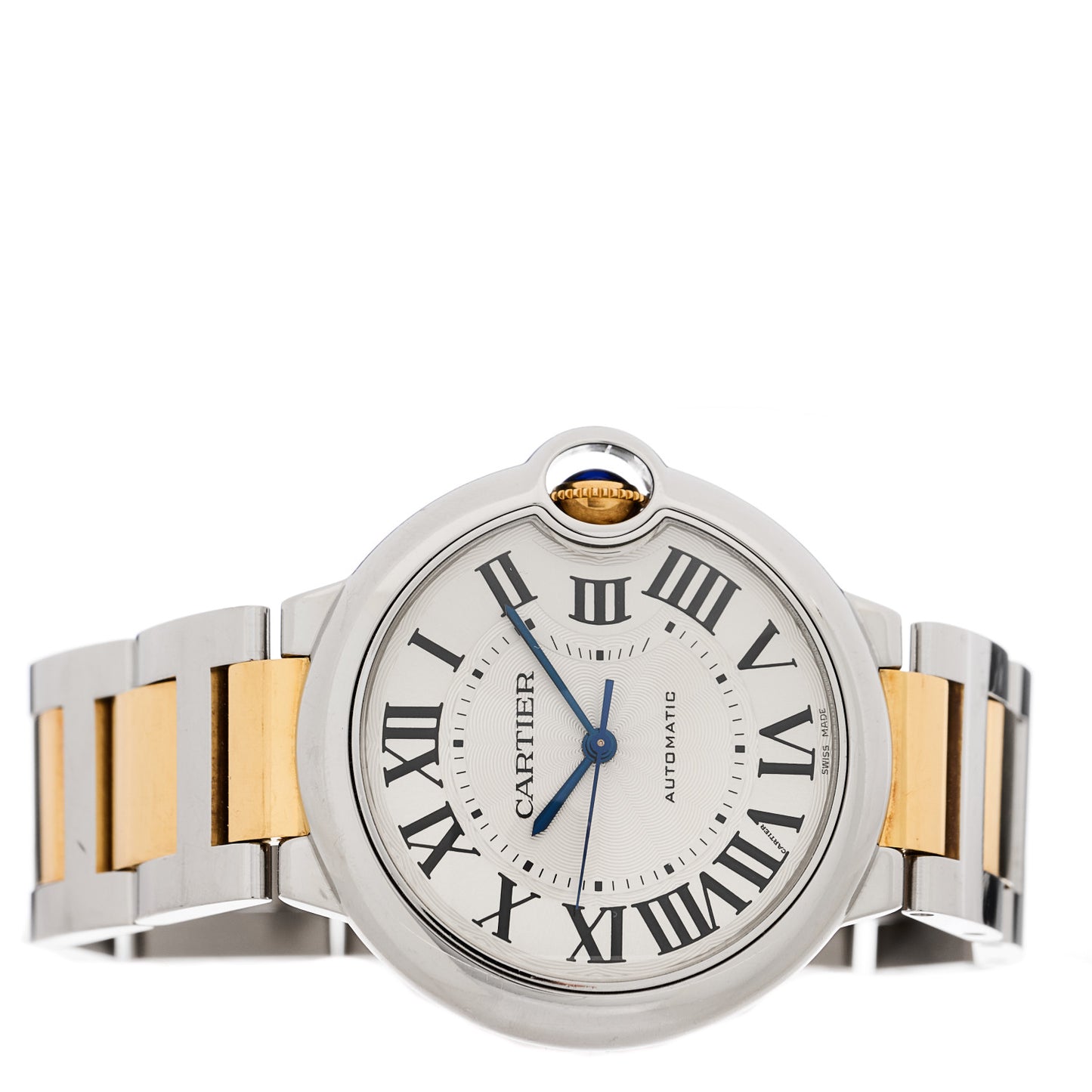 Stainless Steel 18K Yellow Gold 36mm Ballon Bleu De Cartier Automatic Watch