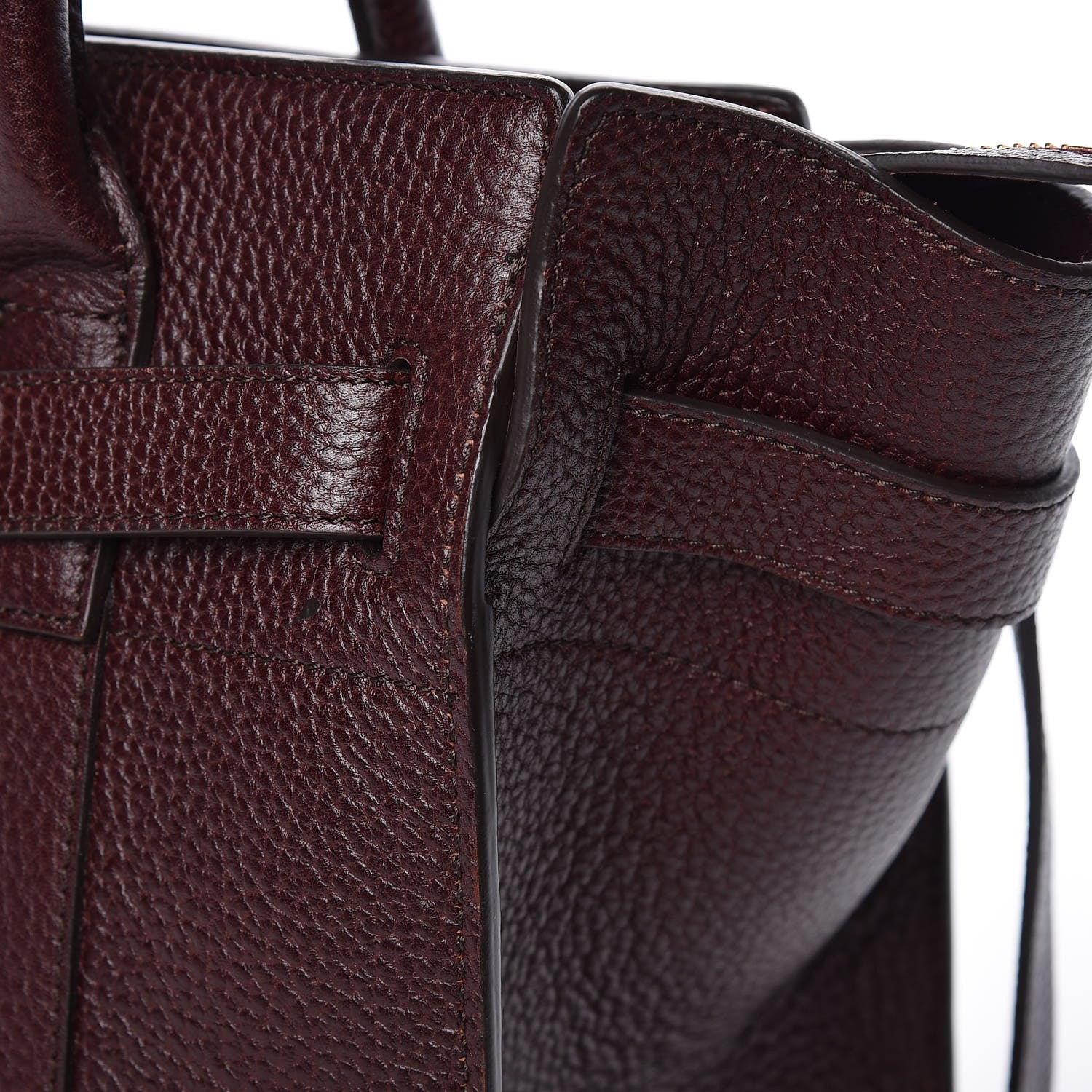 Mulberry Grain Vegetable Tanned Calfskin Small Zipped Bayswater Oxblood 11 of 14