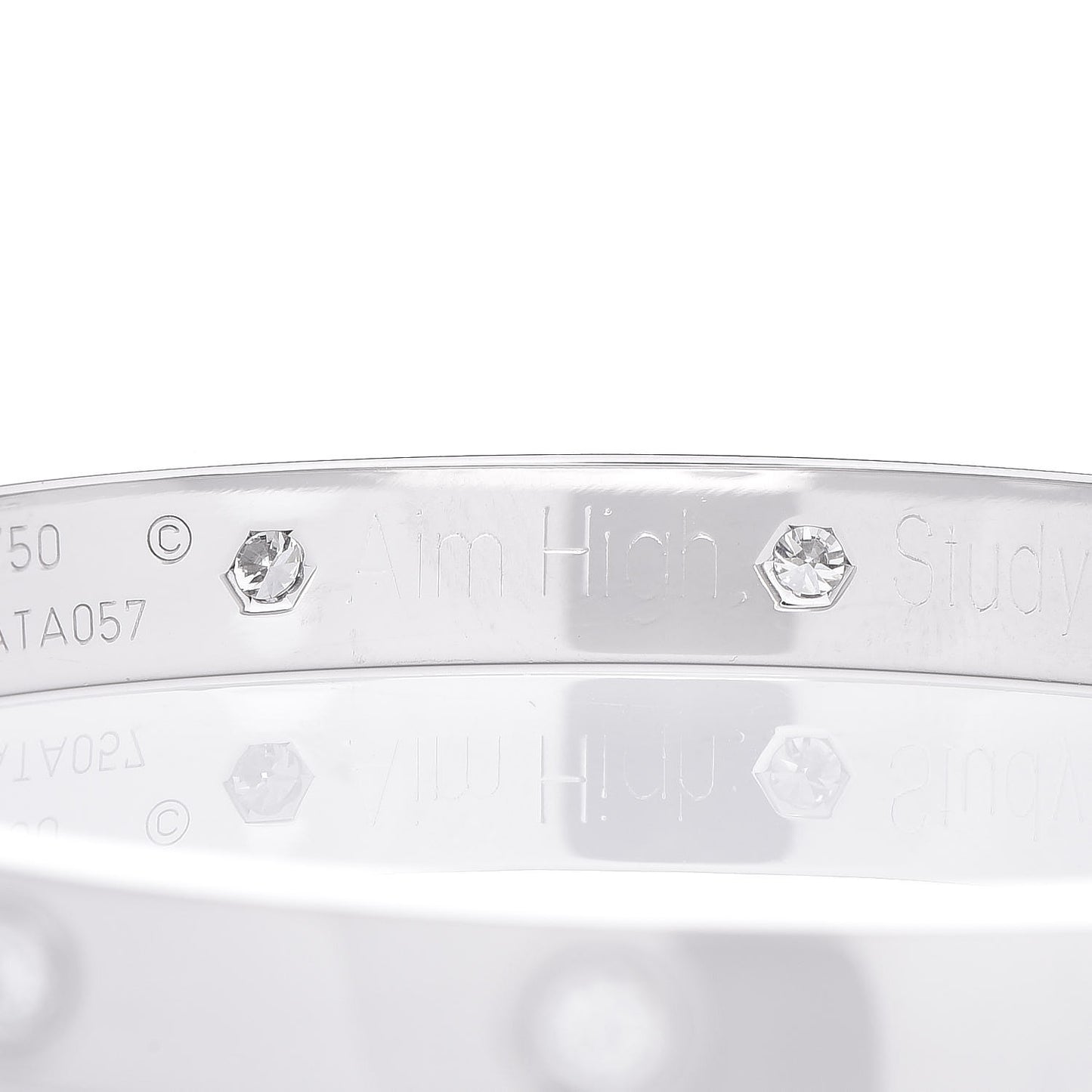 18K White Gold 10 Diamond LOVE Bracelet 18
