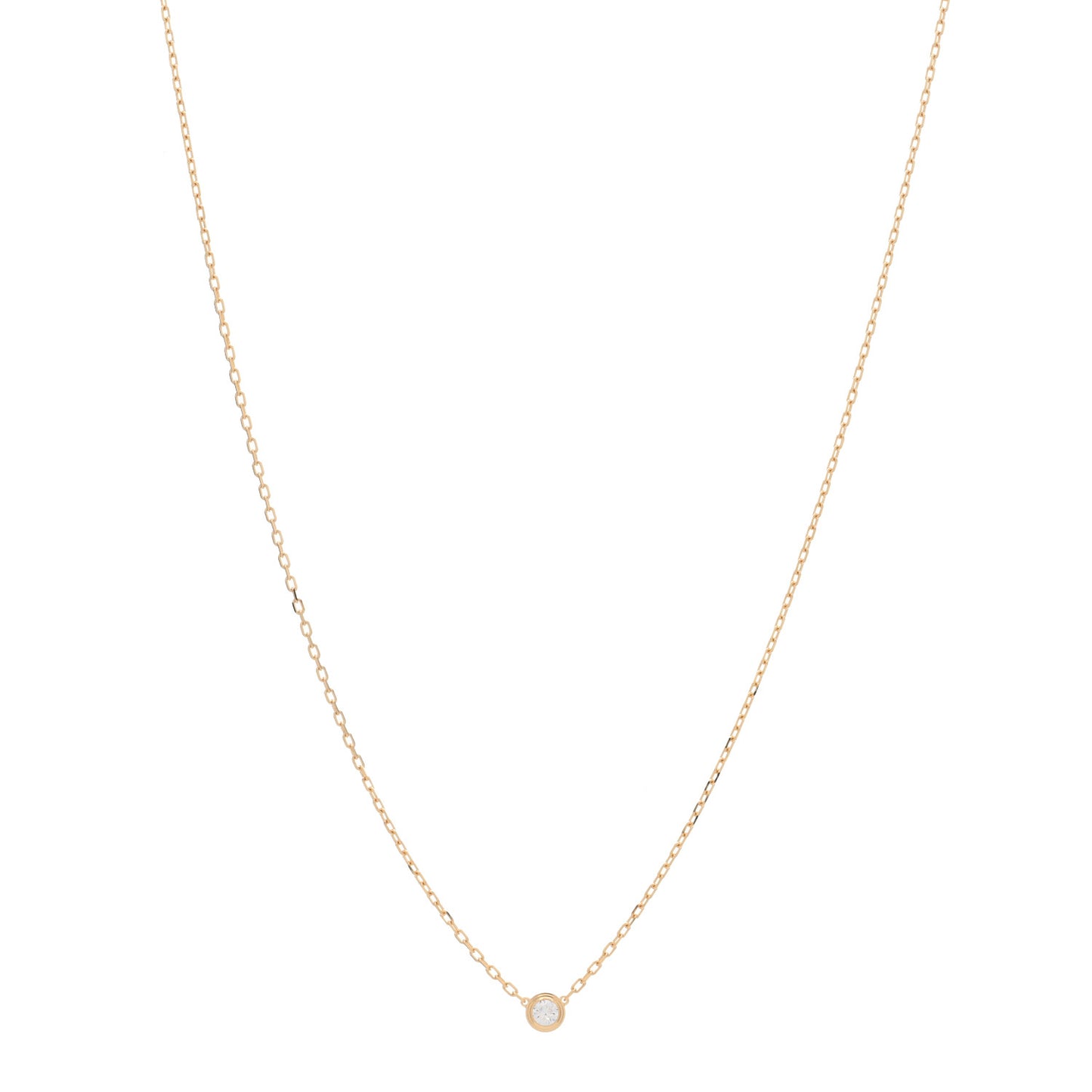 18K Yellow Gold Diamond SM D'Amour Pendant Necklace