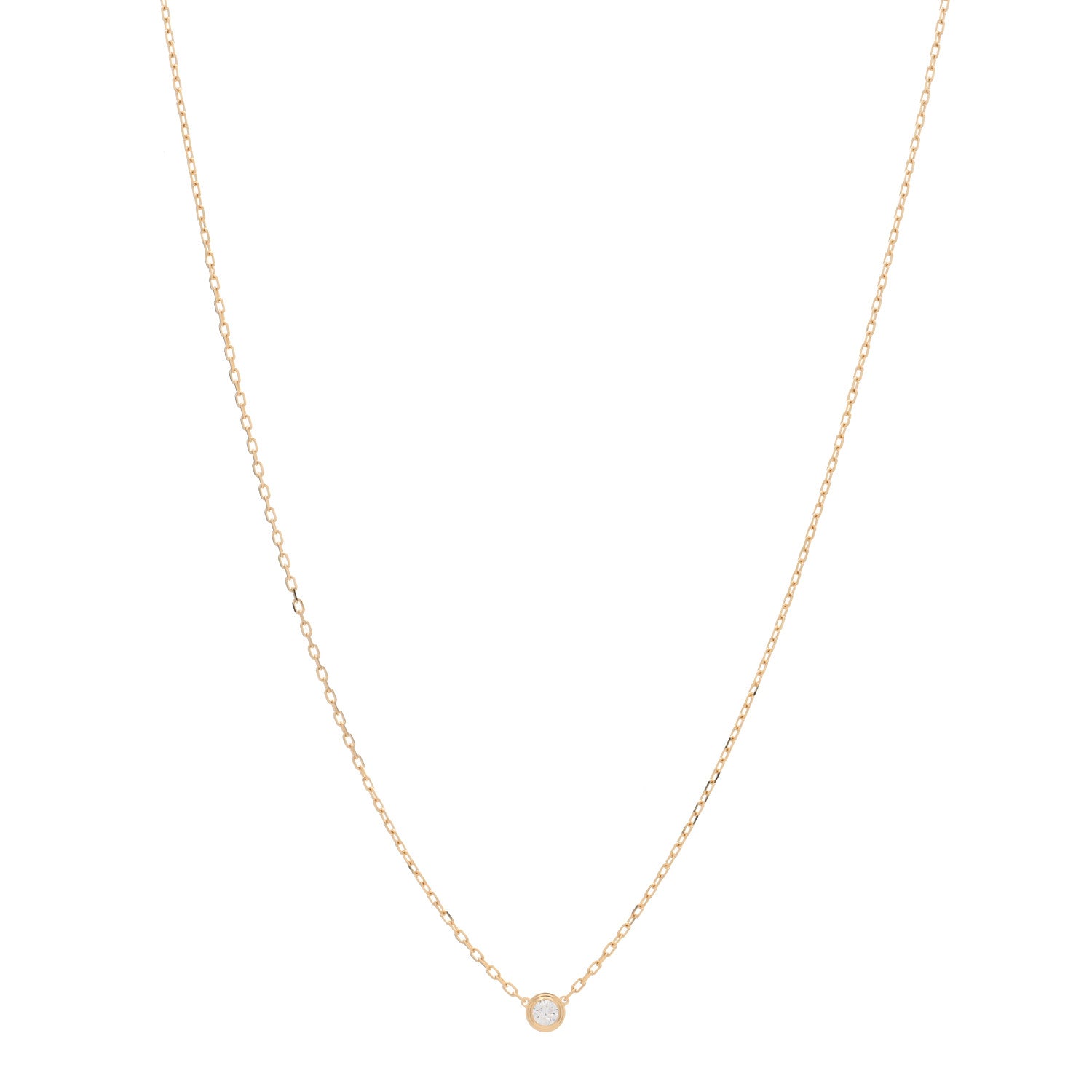 Cartier 18K Yellow Gold Diamond SM D'Amour Pendant Necklace 1 of 4