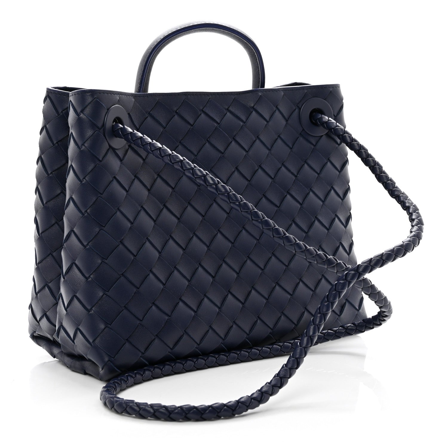 Bottega Veneta Nappa Intrecciato Small Andiamo Shoulder Bag Duke 3 of 10