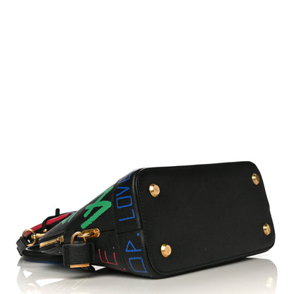 Balenciaga Signature Grained Calfskin Graffiti S Ville Top Handle Bag Black Multicolor 4 of 10