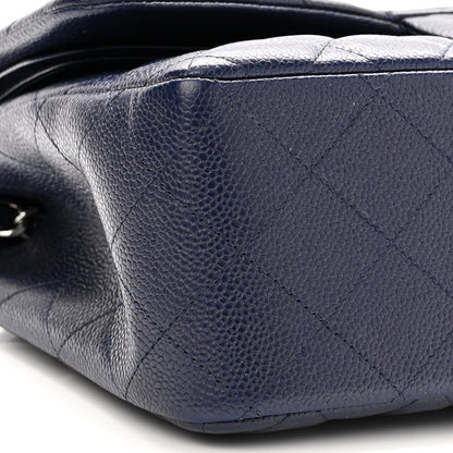 Chanel Caviar Quilted Jumbo Double Flap Navy Blue 8 of 11