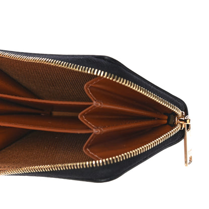 Celine Triomphe Canvas Zipped Coin Purse Black 5 of 10