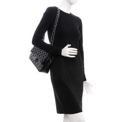 Chanel Patent Quilted Jumbo Single Flap Black 3 of 10