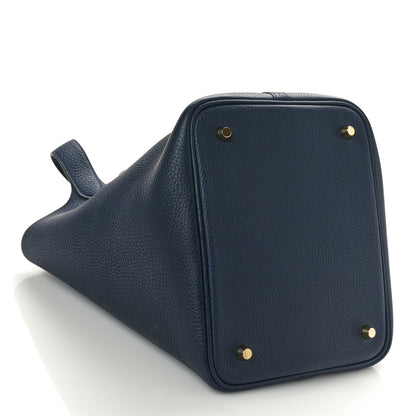 Hermes Taurillon Clemence Picotin Lock 18 PM Bleu Nuit 4 of 10