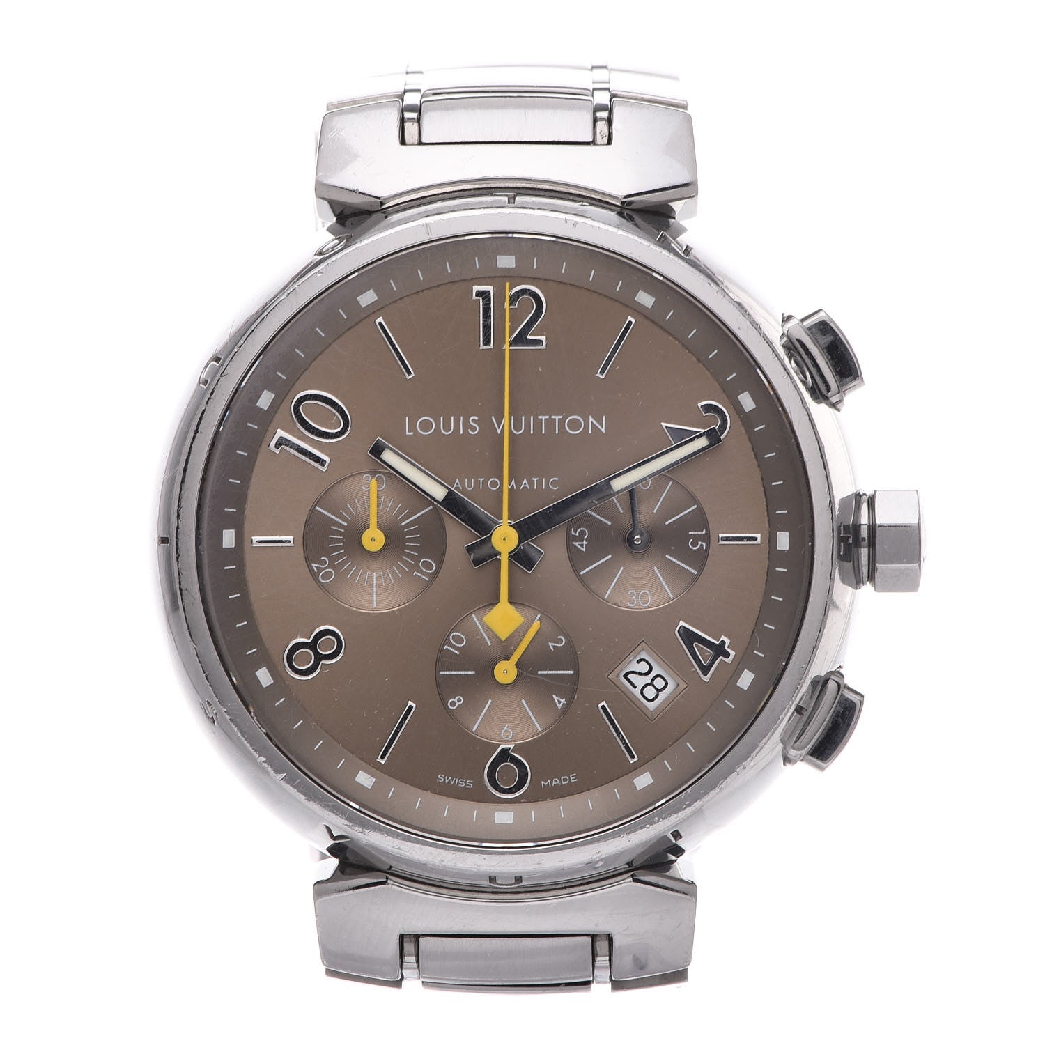 Louis Vuitton Stainless Steel 41mm Tambour Chronograph Automatic Watch Champagne 1 of 9