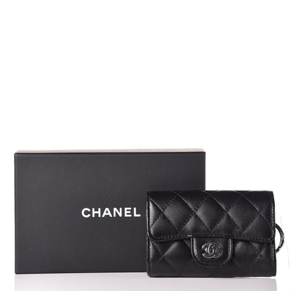 Chanel Lambskin Quilted 4 Key Holder Black 9 of 9