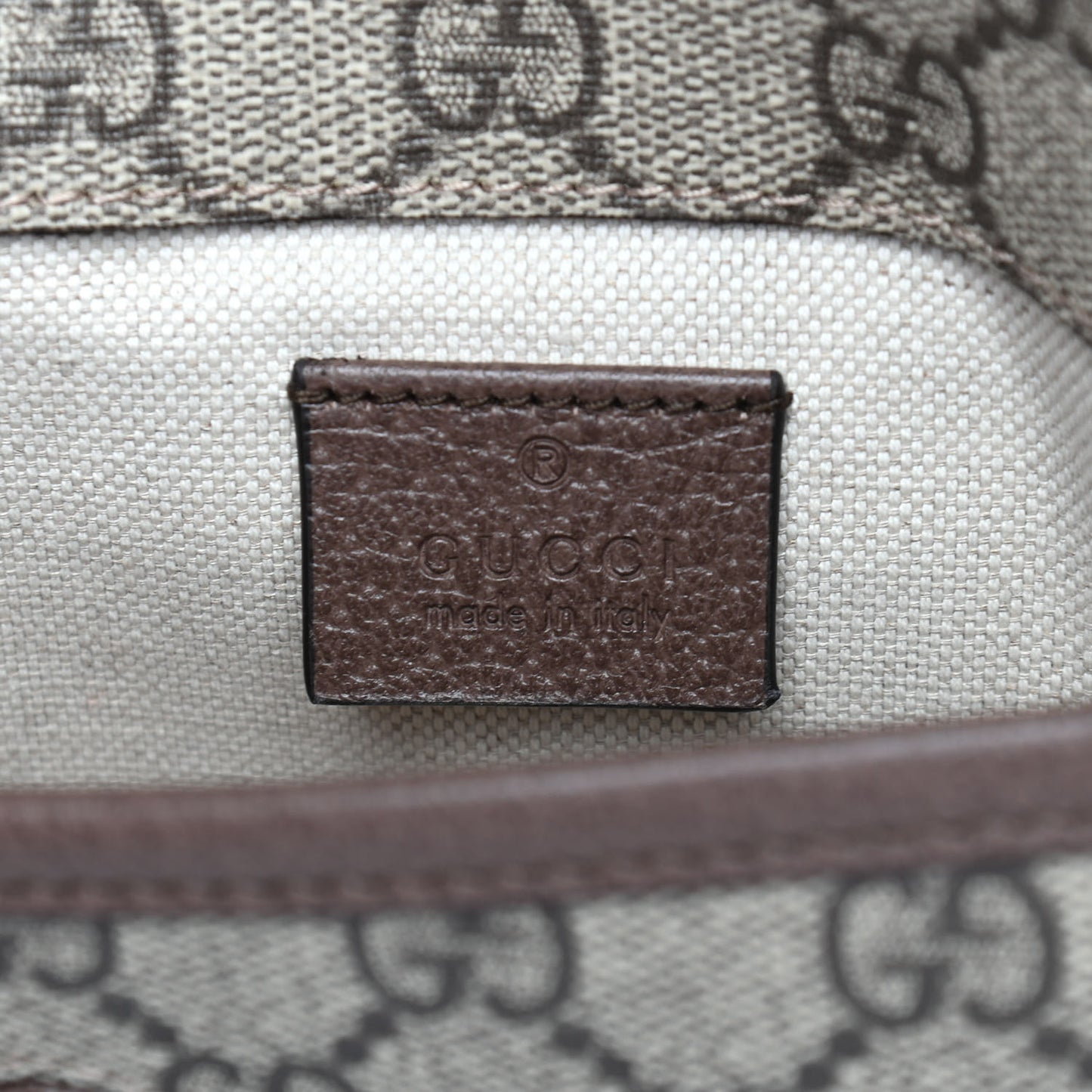 GG Supreme Monogram Neo Vintage Web Belt Bag Brown