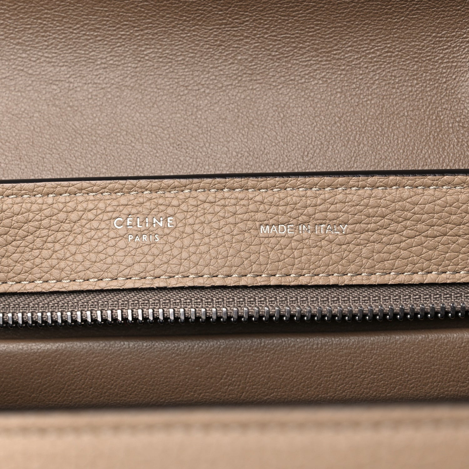 Celine Drummed Calfskin Suede Small Trapeze Dune 5 of 11