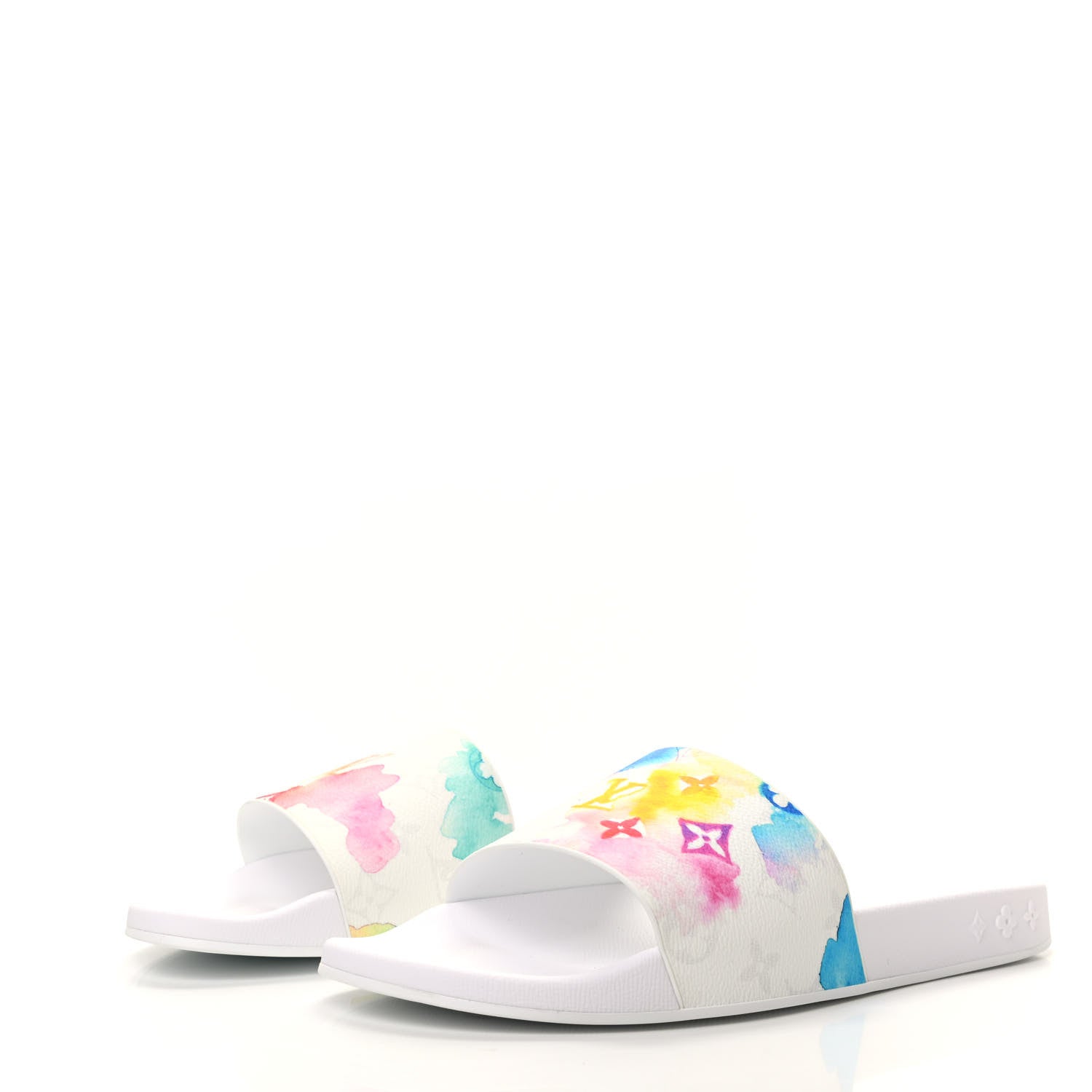 Louis Vuitton Monogram Watercolor Mens Waterfront Mules 9 Multicolor 3 of 8