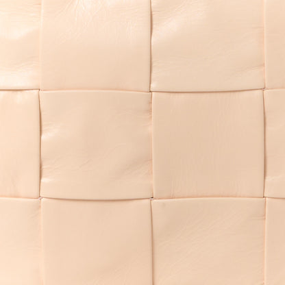 Bottega Veneta Paper Calfskin Maxi Intrecciato Cassette Crossbody Bag Melon Washed 8 of 10