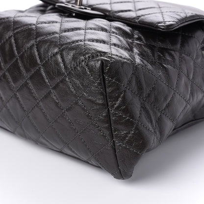 Chanel Metallic Lambskin Quilted Drawstring Backpack Black 10 of 13